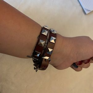 Rebecca Minkoff Burgundy Leather Wrap Bracelet